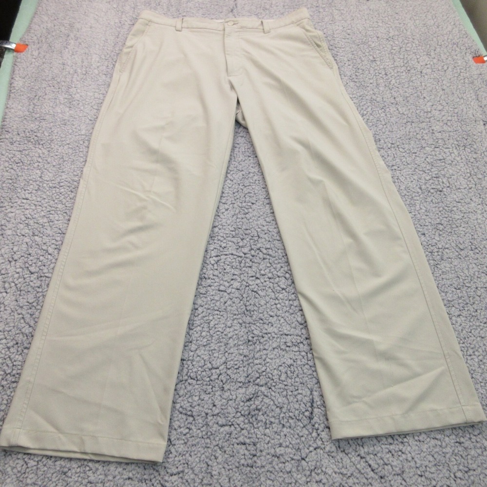 FootJoy Mens Performance Golf Pants Beige Stone Stretch Chino W34 L32 Regular